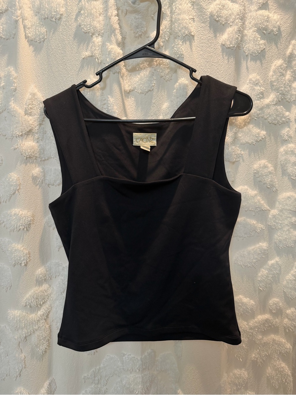 Cache Black Square-Neck Tank Top